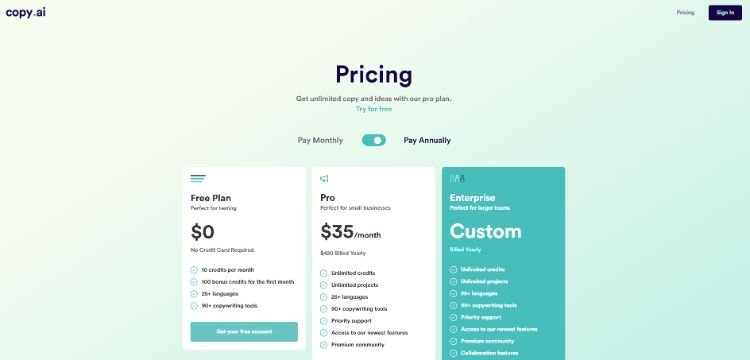 Pricing