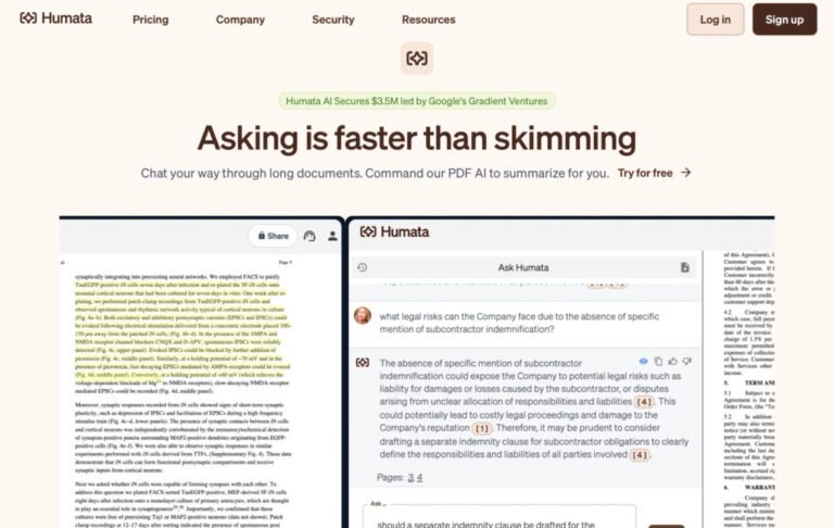 Read more about the article Humata AI: Revolutionizing Document Interaction – A Comprehensive Review