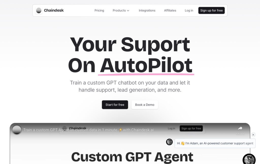 Chaindesk Review: Empowering Your Business with AI 1 Chaindesk